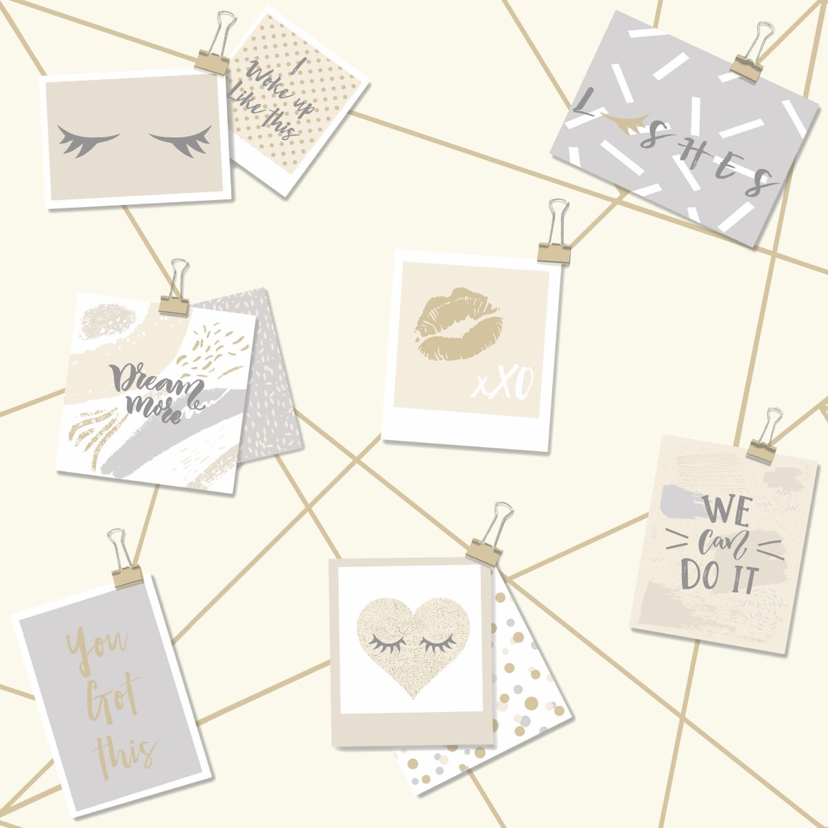 Holden Decor Dream Lashes Photo Beige & Gold Wallpaper 12772 - Intu-DIY