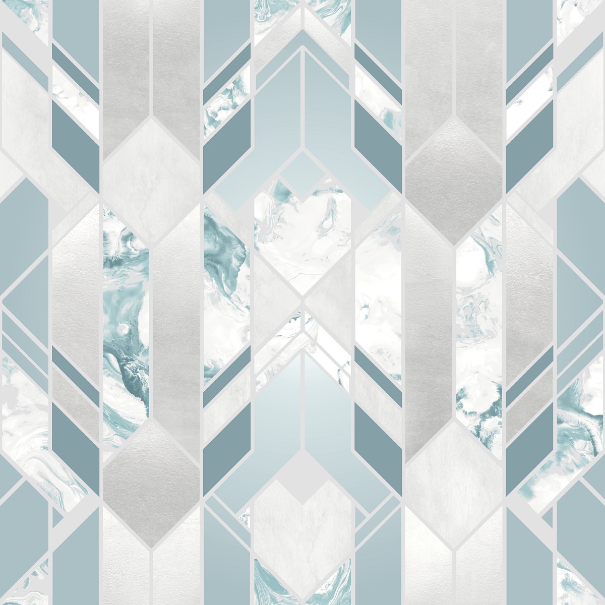 Muriva Elixir Geometric Marble Shapes Teal Wallpaper 167503 IntuDIY