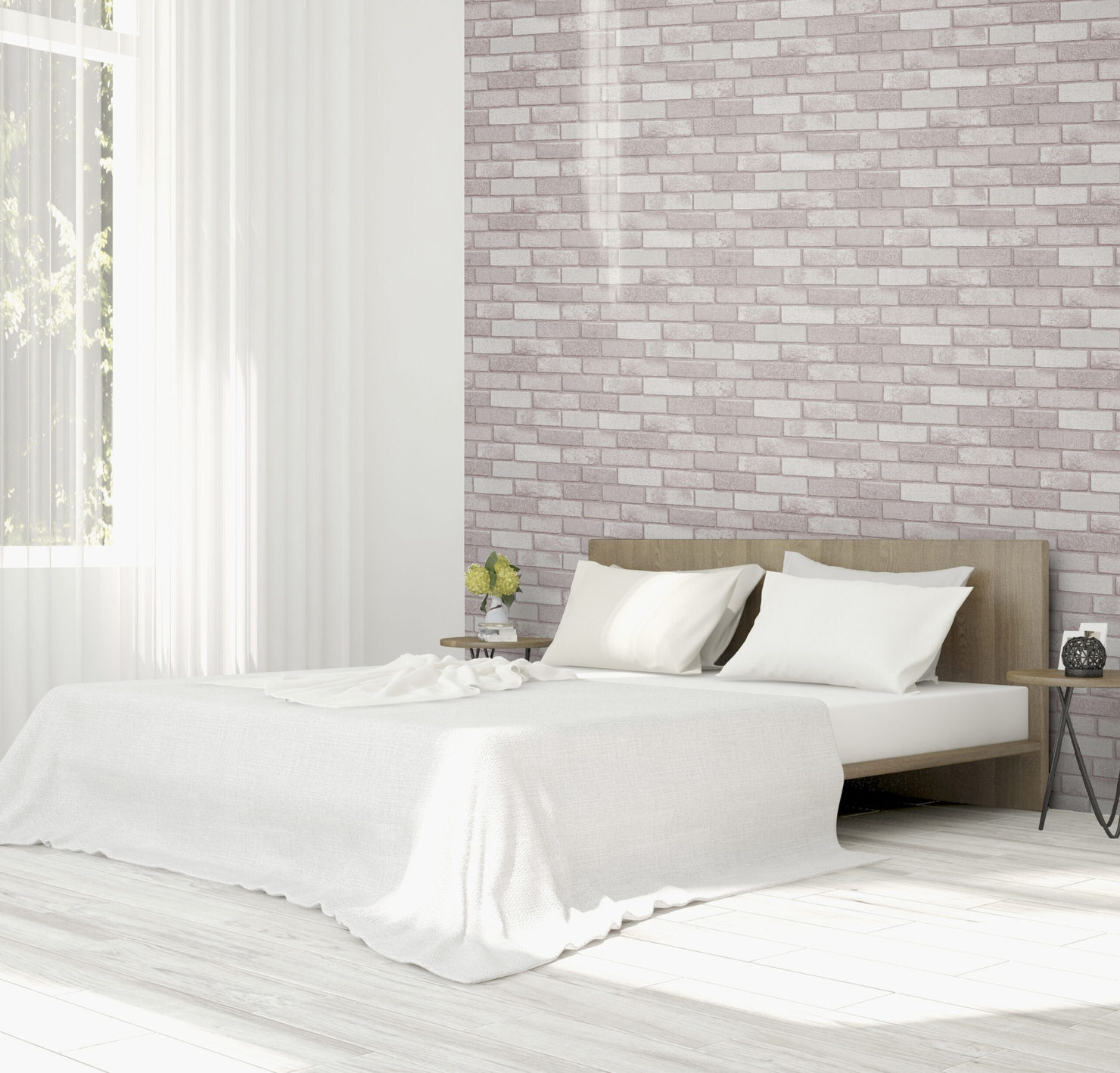 Arthouse Diamond Brick Pink Wallpaper IntuDIY Wallpaper & Paint