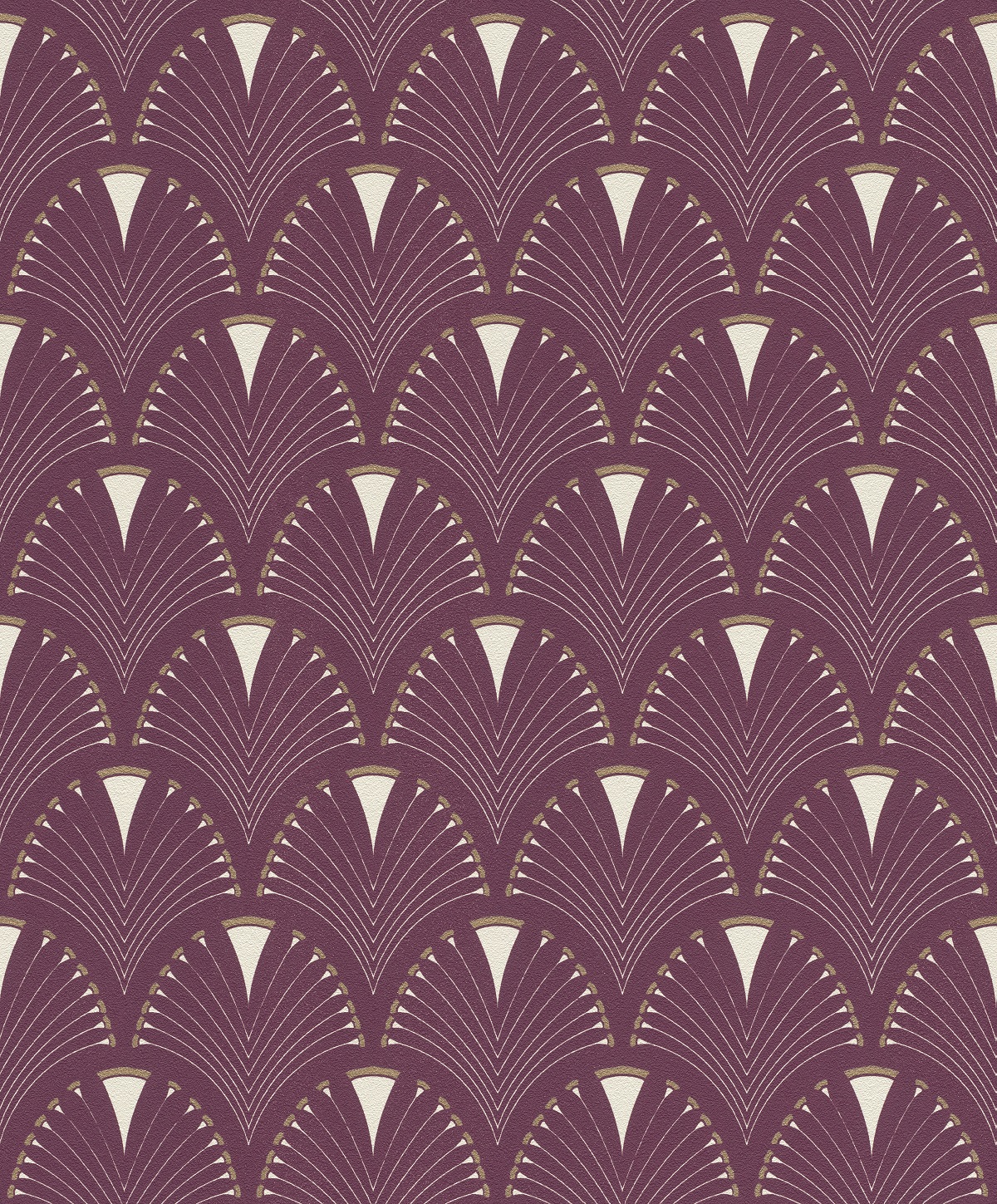 Rasch Art Deco Fan Plum Wallpaper 433241 - Intu-DIY - Wallpaper & Paint