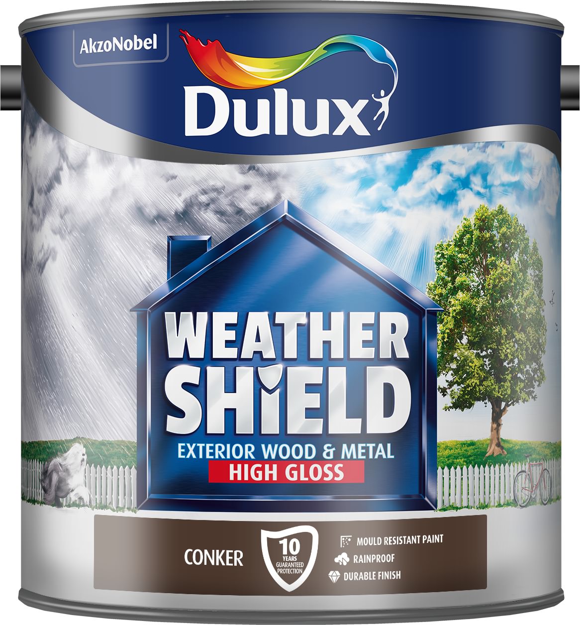 Dulux Weathershield Exterior Paint Gloss L Conker Intu Diy Wallpaper Paint