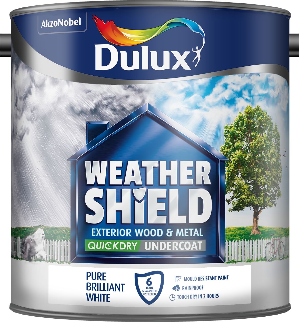 Dulux Weathershield Exterior Undercoat 2.5L - White - Intu-DIY 