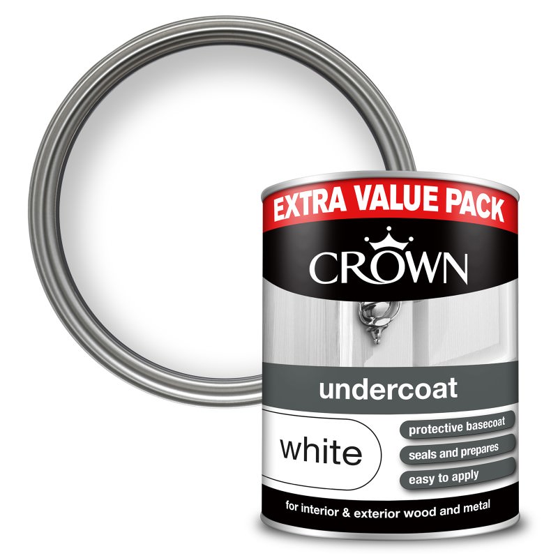 Crown 1.25L Undercoat White IntuDIY Wallpaper & Paint