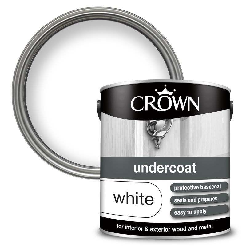 Crown 2.5L Undercoat White IntuDIY Wallpaper & Paint