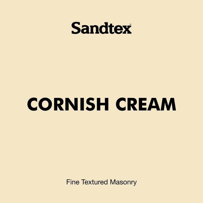Sandtex 5L Fine Textured Masonry Paint Cornish Cream IntuDIY