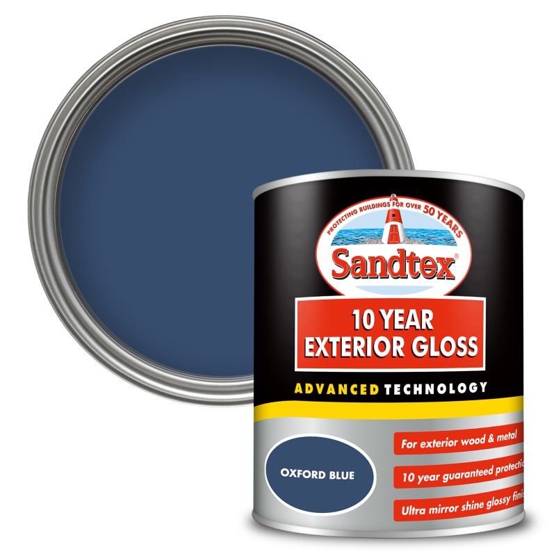 Sandtex 10 Year Exterior Gloss Wood Metal Paint 750ml Oxford