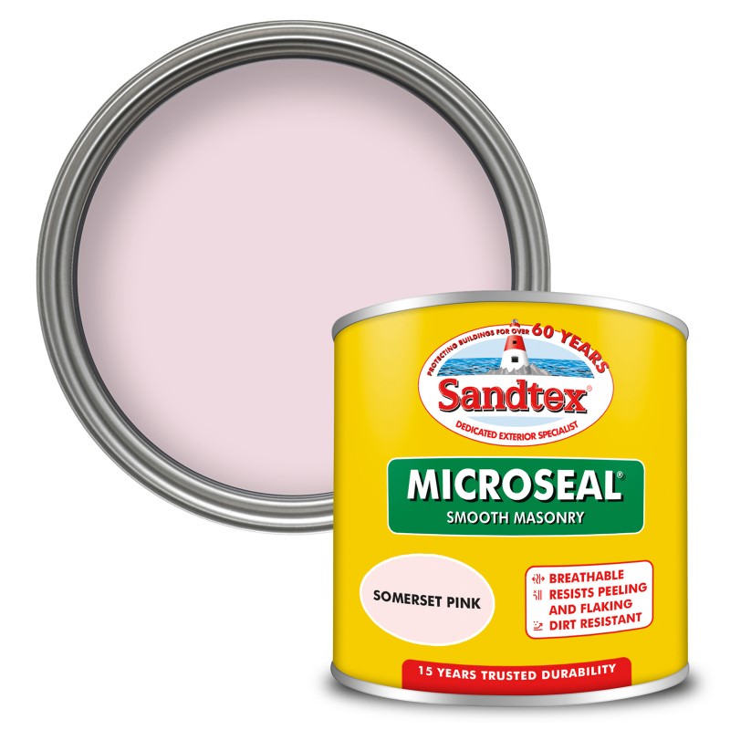 Sandtex Masonry Paint Tester Pot 150ml Somerset Pink IntuDIY