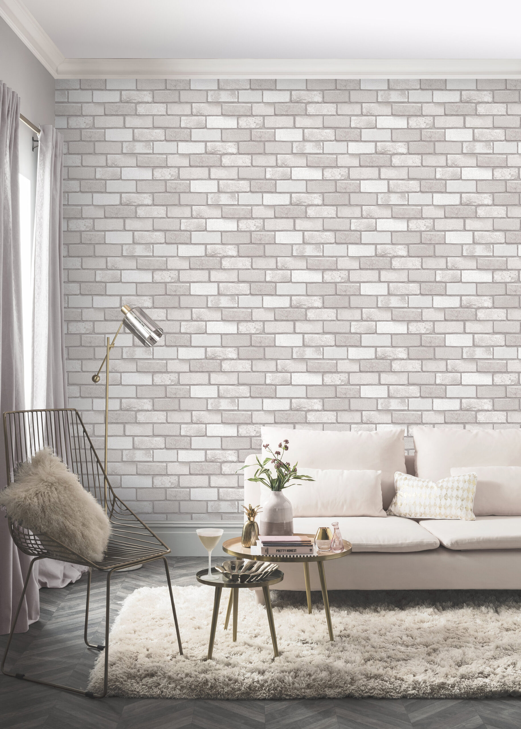 Arthouse Diamond Brick Taupe Wallpaper - Intu-DIY - Wallpaper & Paint