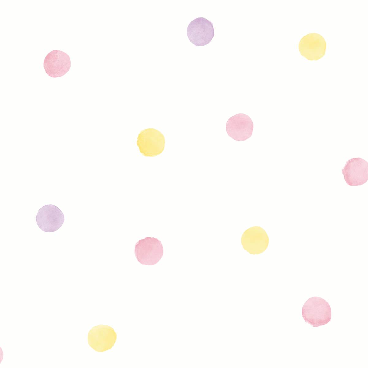 Holden Decor Polka Dots Pink & Yellow Wallpaper 91000 - Intu-DIY ...