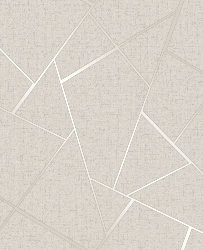Fine Decor Quartz Fractal Geometric Cream Wallpaper FD42281 IntuDIY