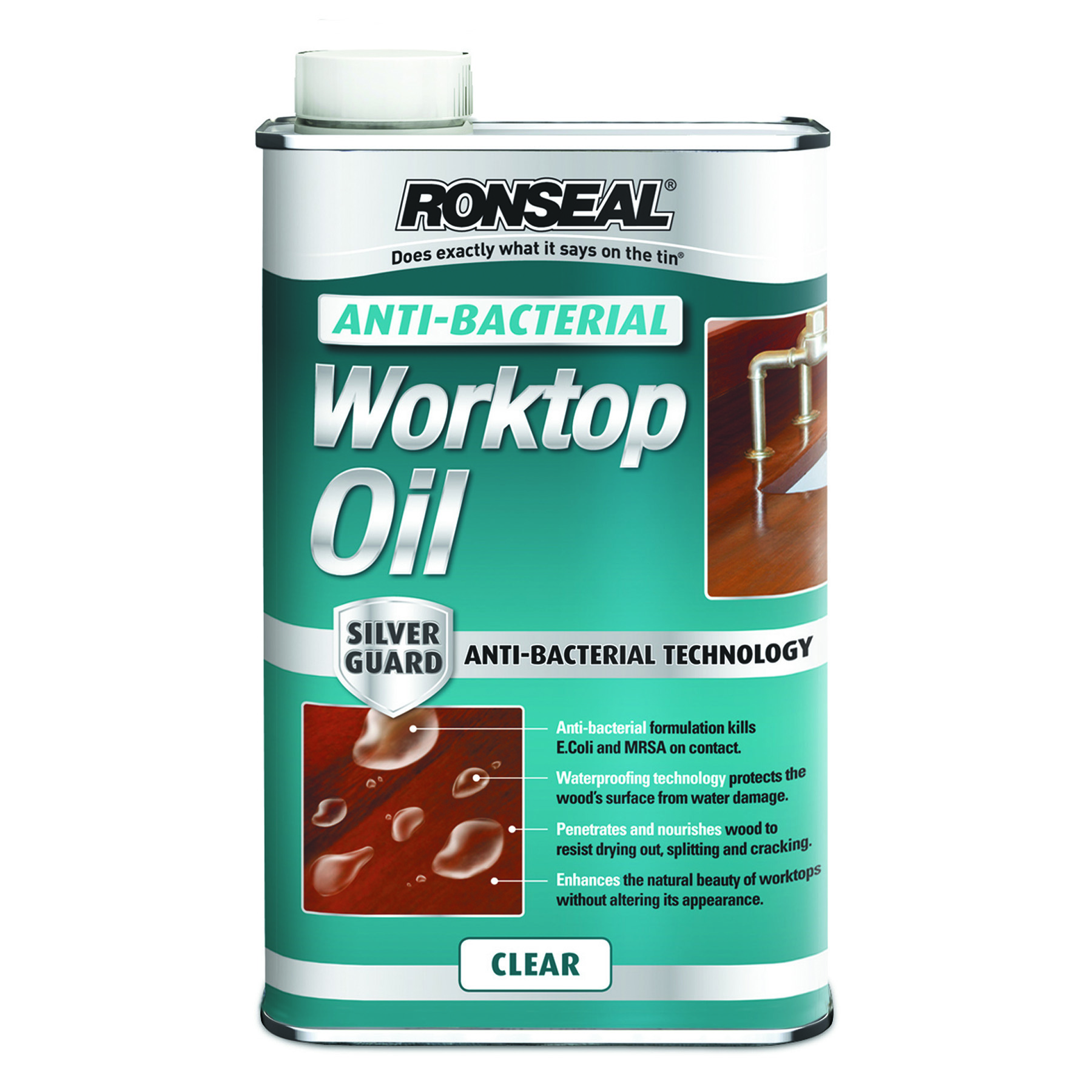 Ronseal 500ml AntiBacterial Worktop Oil IntuDIY Wallpaper & Paint