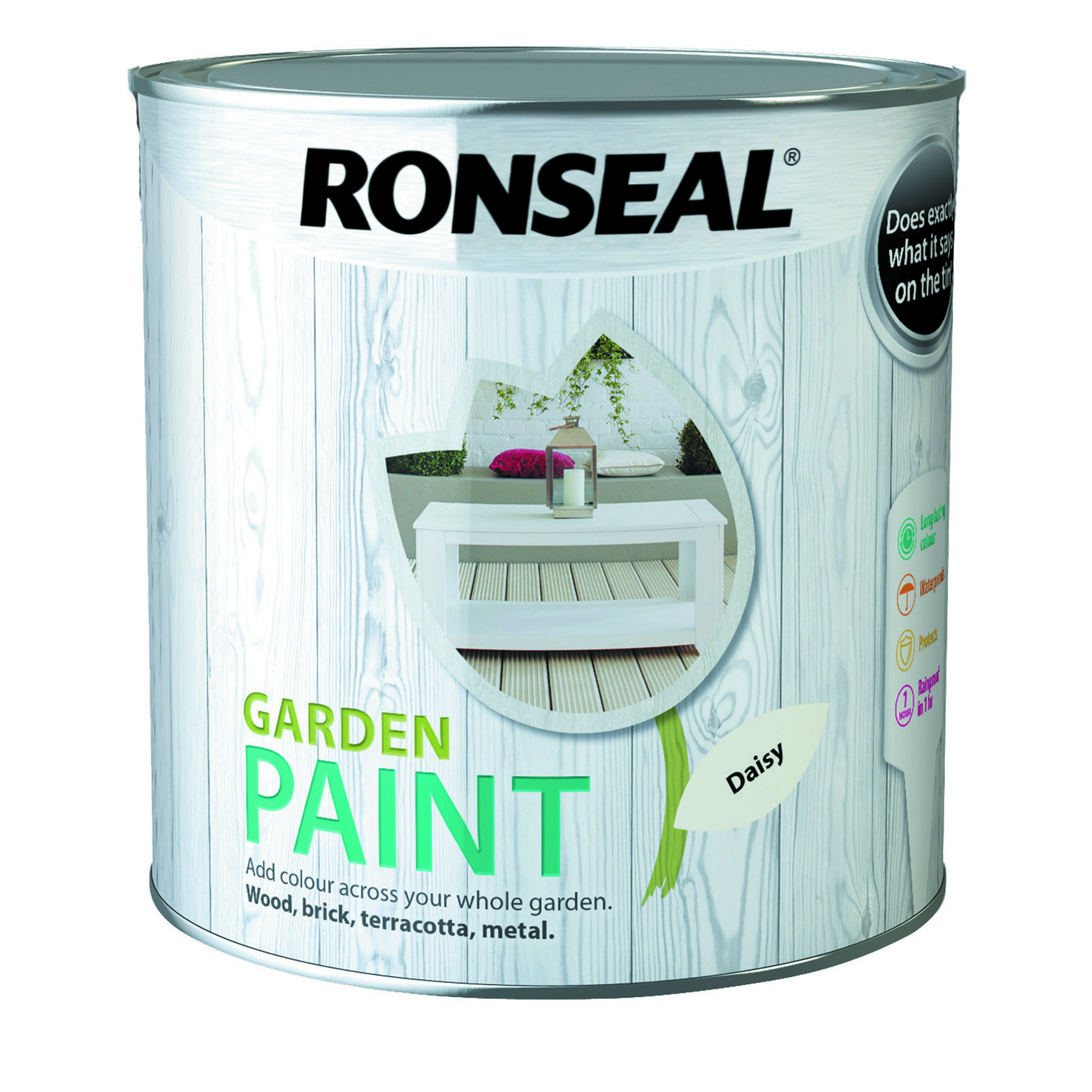 Ronseal Outdoor Garden Paint 2.5L Daisy IntuDIY Wallpaper & Paint