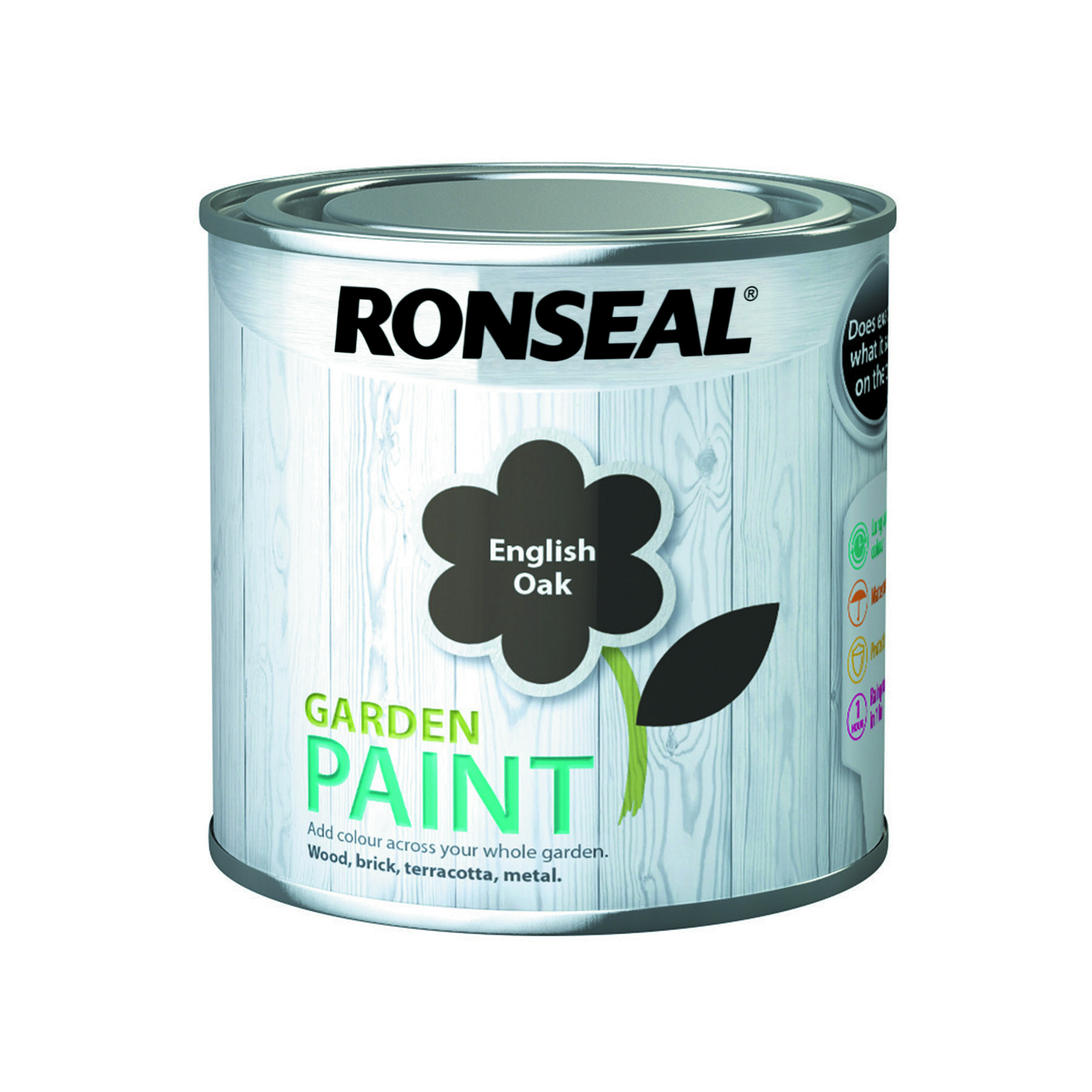 Ronseal Outdoor Garden Paint 250ml English Oak IntuDIY Wallpaper