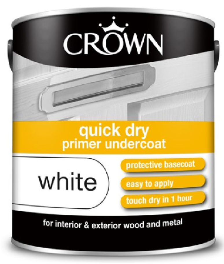 Crown 2.5L Quick Dry Primer Undercoat White IntuDIY Wallpaper & Paint