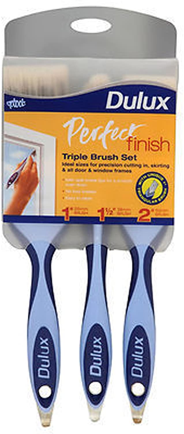 Dulux Perfect Finish Brush Set 3 Pack IntuDIY Wallpaper & Paint