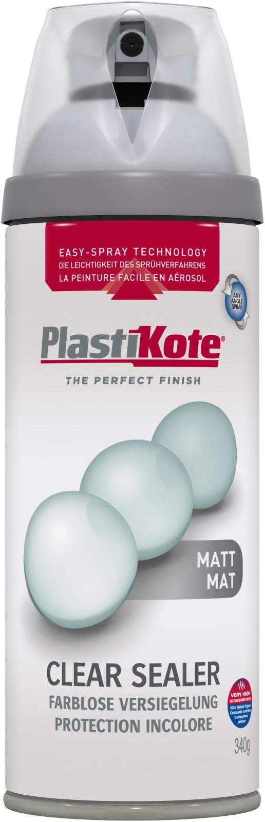 Plastikote Premium Clear Sealer Acrylic Spray Paint 400ML Matt